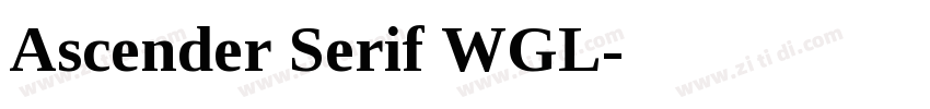 Ascender Serif WGL字体转换